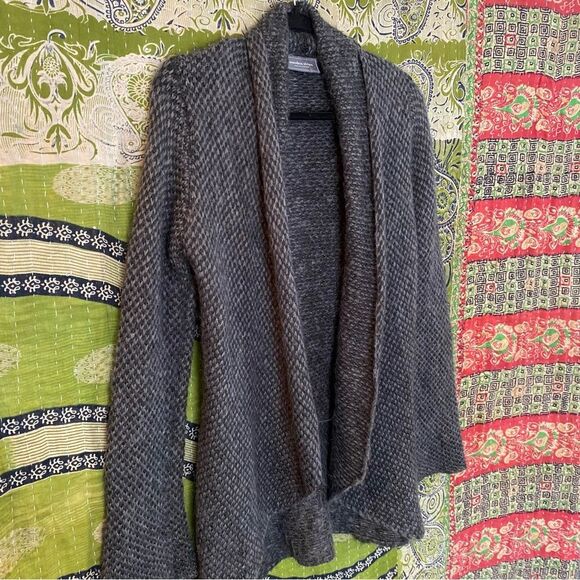 Wooden Ships x Anthropologie Gray Wool Blend Water-Shawl Cardigan Size Small - Picture 9 of 15